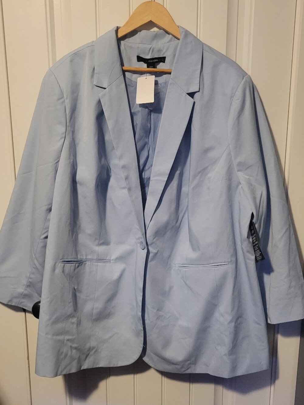 denim 24/7 Women's Light Blue Lined Blazer Size 28 NWT